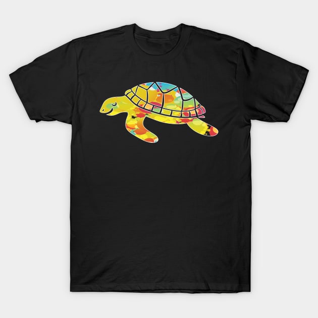 Cool turtle sea mandala t-shirt T-Shirt by thefriendlyone
